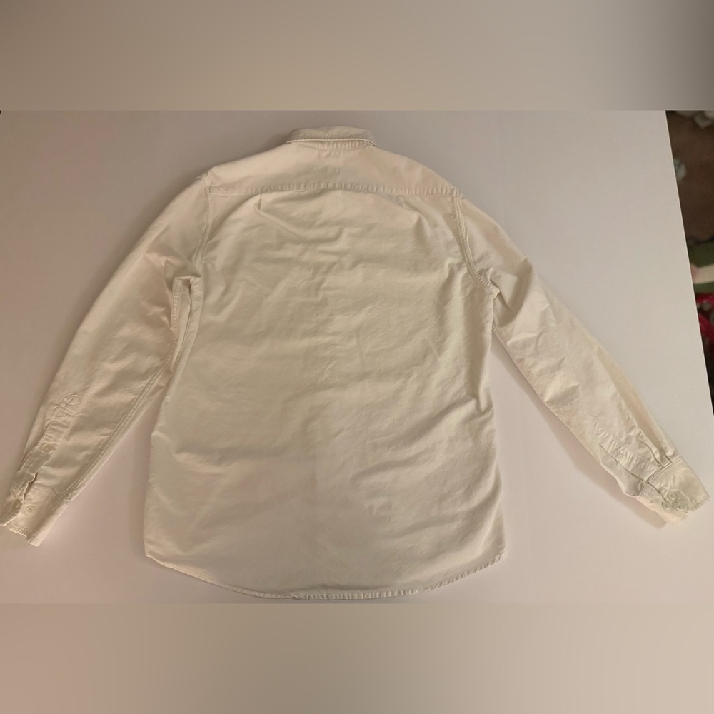 IZOD Men’s Slim Fit Collared Long Sleeve Button Dress Shirt White Size M - Picture 3 of 6